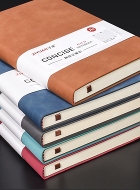 羊巴皮笔记本子a5本子可定制加厚记事本商务皮面工作本办公日记本logo随身ins复古小本子封面横线内页精致