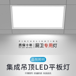 集成吊顶30x60led平板灯厨房卫生间铝扣板灯浴室嵌入式面板吸顶灯