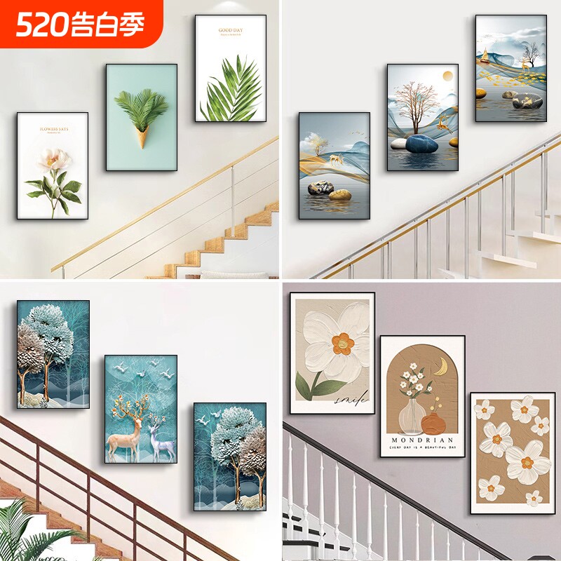 轻奢玄关装饰画挂画走廊过道高级感入户墙面客厅画壁画油画艺术