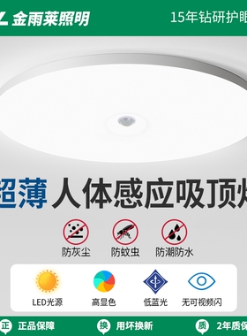 led感应灯楼梯过道吸顶灯楼道走廊灯人体自动感应雷达声控灯入户