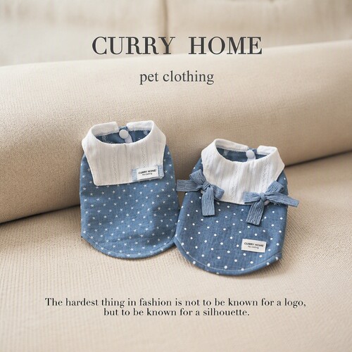 CURRY HOME狗狗衣服夏季背心薄款纯棉透气小型犬奶狗奶猫服装可爱