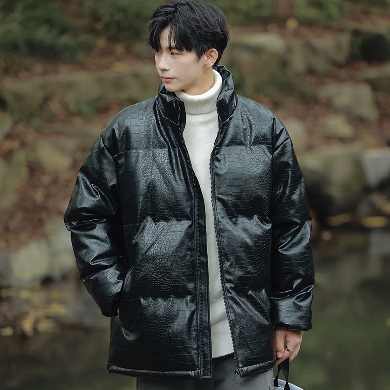 休闲皮棉衣男士外套秋冬季新款加厚保暖防寒情侣羽绒棉服厚款防风