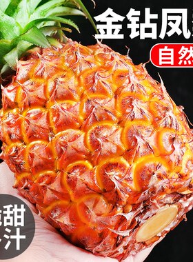 正宗海南特产金钻凤梨当季新鲜水果脆甜多汁无眼大果菠萝自然熟