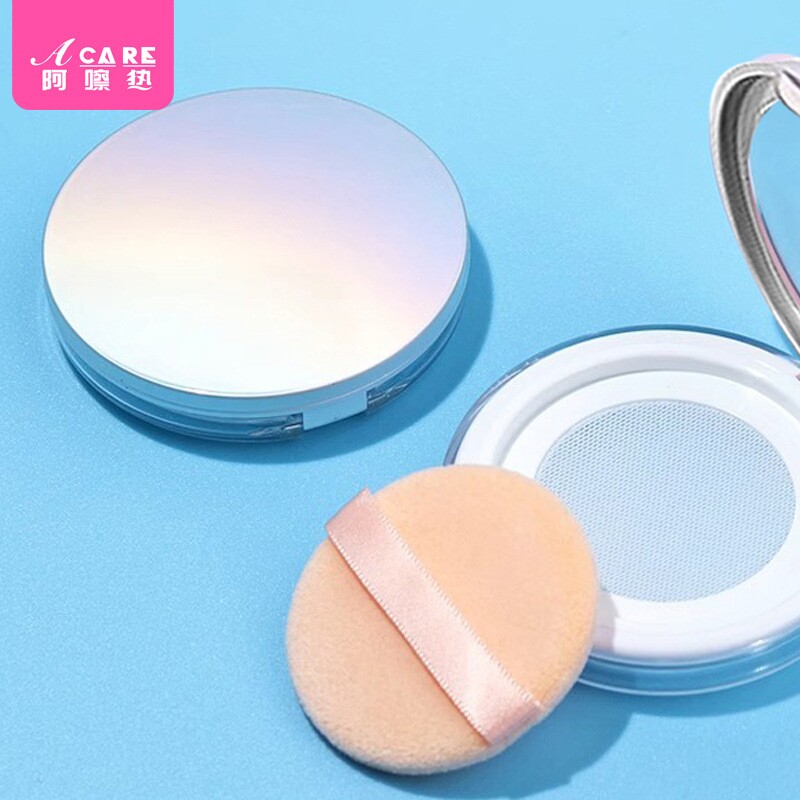 散粉盒BA1vq0-易上手弹力网便携带镜干粉分装空盒翻盖网粉