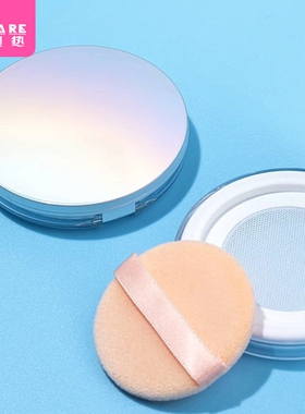 散粉盒BA1vq0-易上手弹力网便携带镜干粉分装空盒翻盖网粉