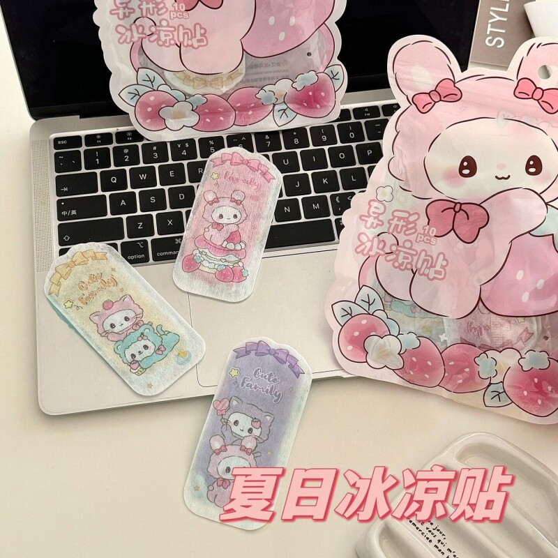 异形冰凉贴降温神器清凉冰贴夏天手机退热制冷散热军训学生提神贴
