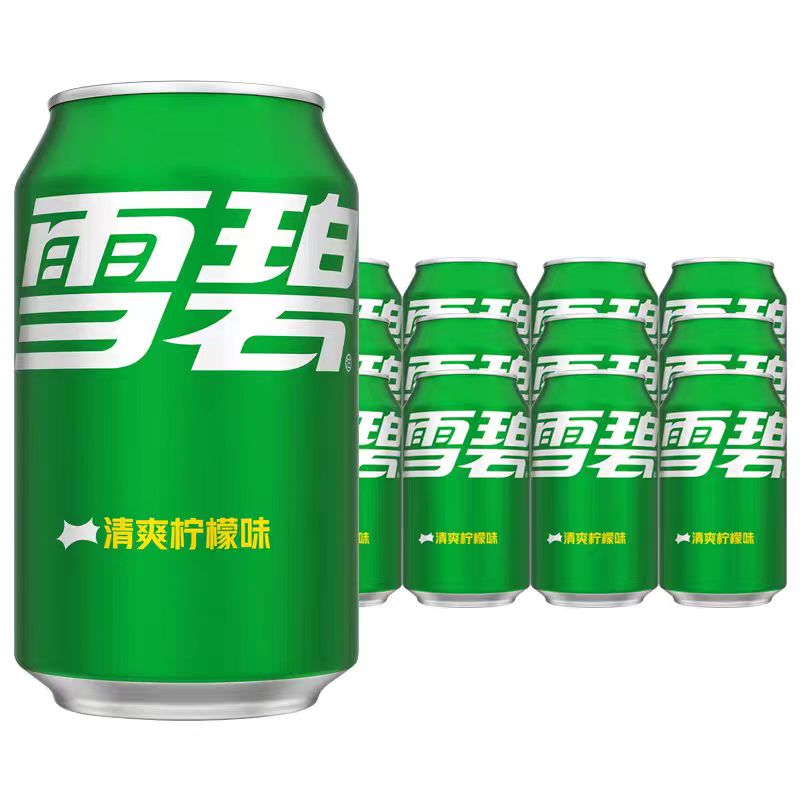 可口可乐雪碧330ml*24瓶罐装清爽柠檬味汽水碳酸饮料整箱新日期