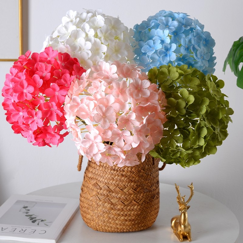 仿真花绣球假花插花装饰花瀑布花高级花朵摆放花瓣氛围花卉绢布