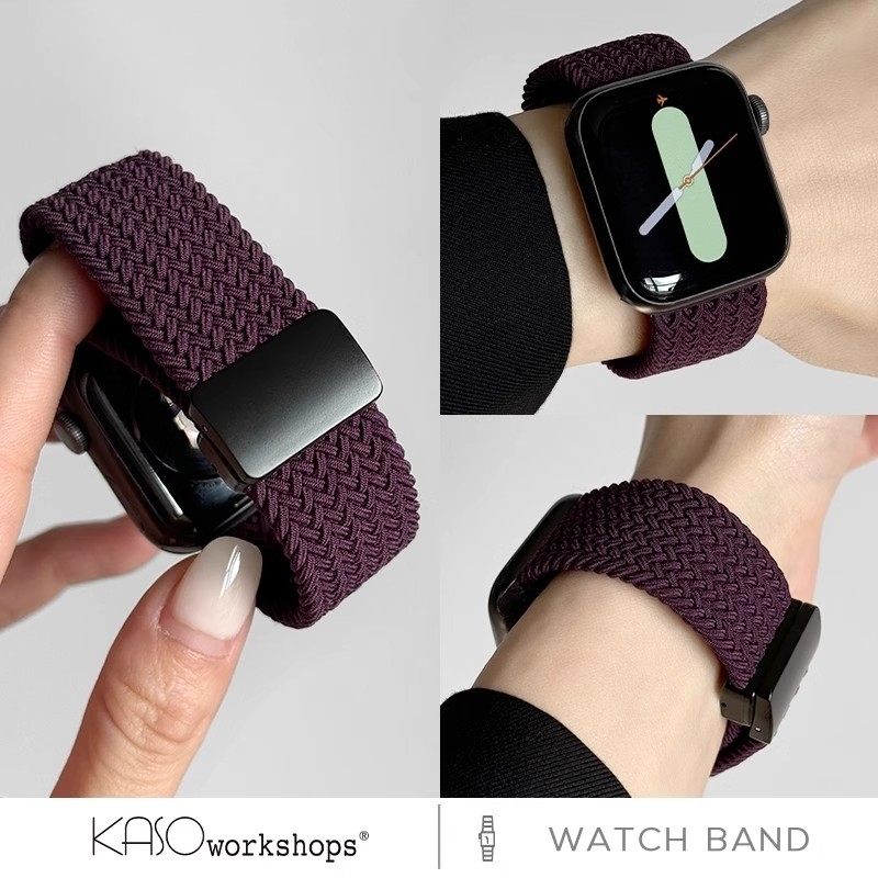 【细款】适用iwatch10表带S9苹果手表applewatch9夏天新款S8尼龙S7编织磁吸S6高级可爱透气SE女S10男运动创意