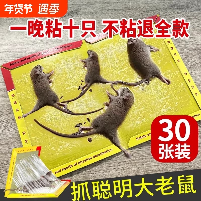 老鼠贴强力粘鼠板胶黏大老鼠加大加厚厨房家用捕鼠器专抓大老鼠,居家日用,灭鼠笼/捕鼠器,淘宝优惠券,粉丝福利购,淘宝优惠卷
