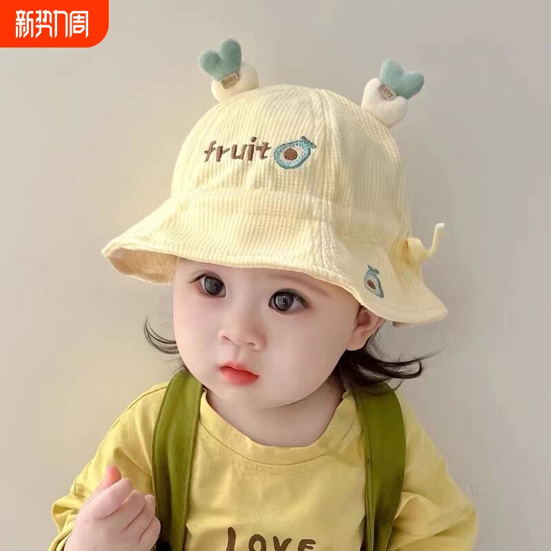 新款婴儿帽子夏季薄款女宝宝渔夫帽男童婴幼儿春秋盆帽遮阳防晒帽