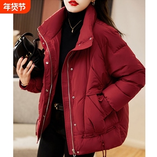 户外红色九江羽绒服女爆款加厚棉服冬季棉袄2025新款夹棉外套专业