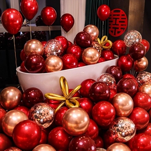 气球结婚布置装饰场景婚房套装红色订婚开业节日氛围用品大全大气