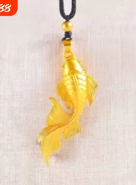 不掉色大鱼海棠项链吊坠