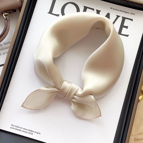 100%真丝桑蚕丝小方巾丝巾女