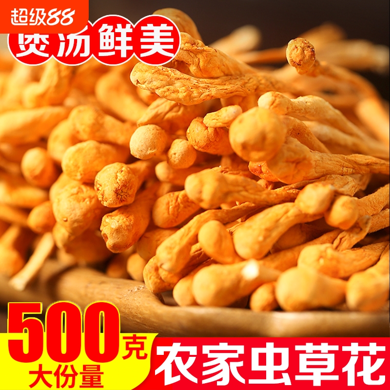 虫草花干货菌状元非特级虫草花孢子头虫草花菌菇煲汤鸡非净重批发