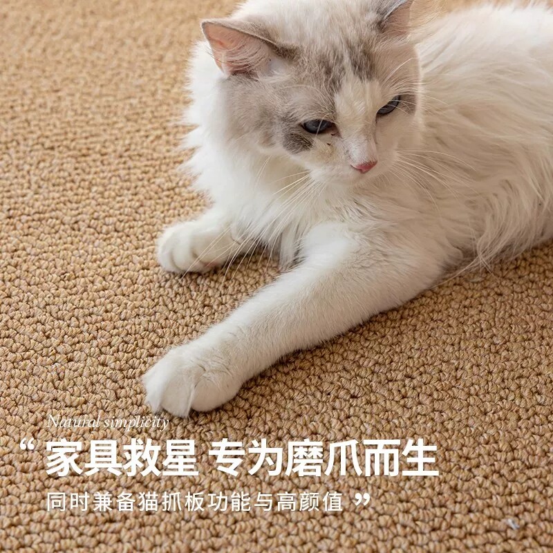 猫抓垫菠萝圈地毯客厅防剑麻猫抓板耐磨不掉屑沙发保护垫可裁剪
