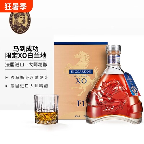 法国进口正品白兰地XO洋酒烈酒基酒700ml送礼盒装收藏自饮调酒