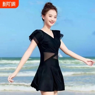 户外泳装 时尚 保守S033 潮遮肚显瘦连体泡温泉夏季 仙女范泳衣女新款