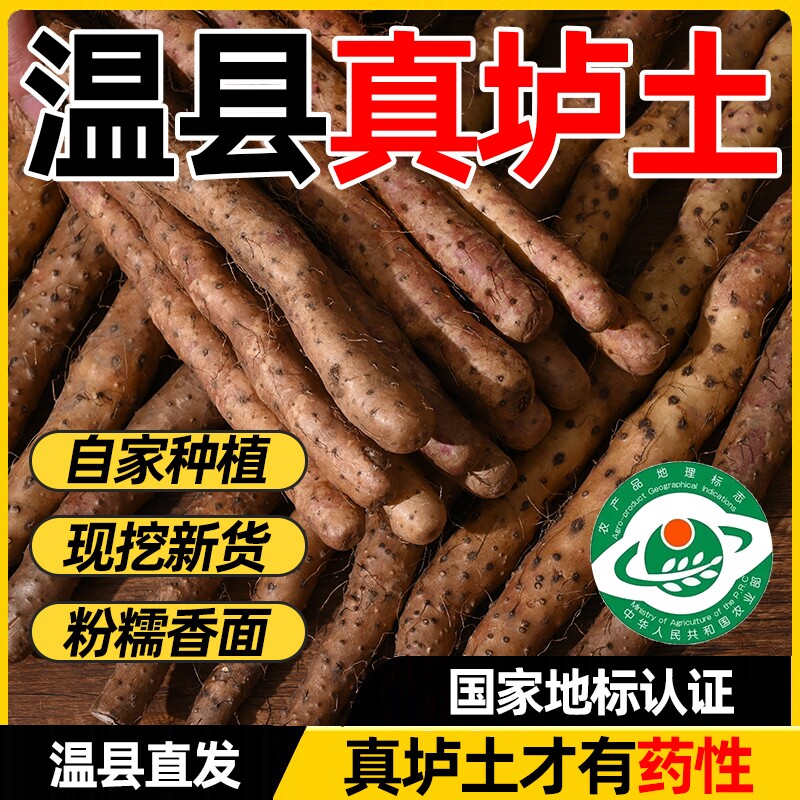 河南焦作铁棍山药铁杆淮山新鲜正宗温县垆土地怀山药特产旗舰店