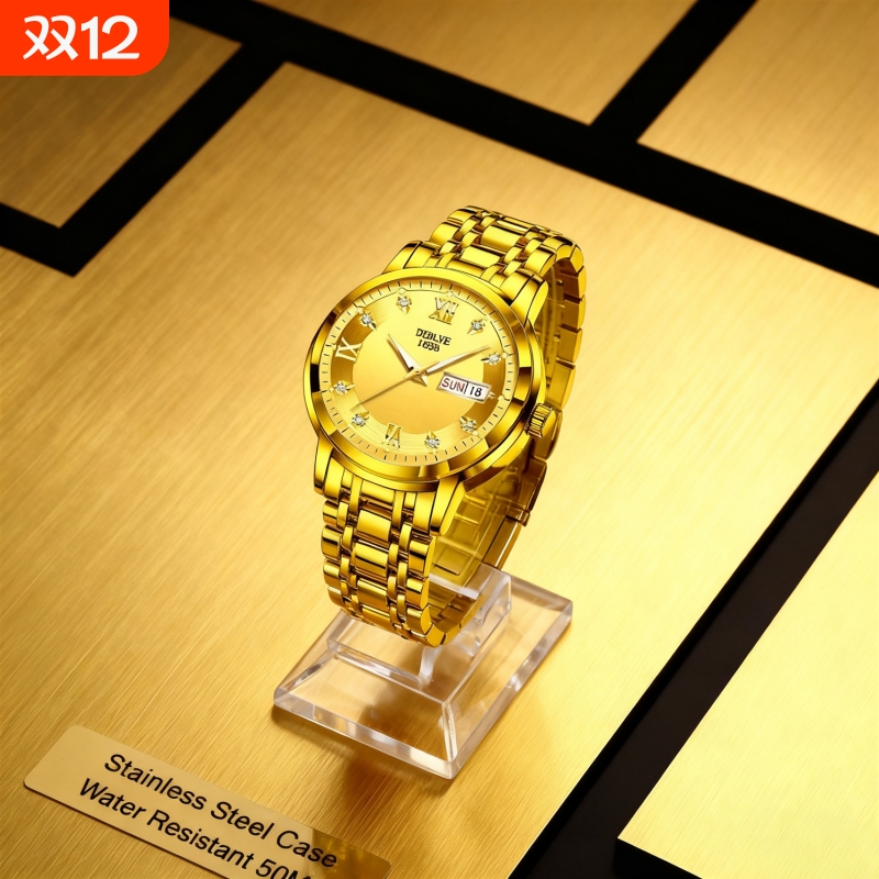 瑞士同款青少年初高中学生手表男款简约潮流全自动机械防水石英表