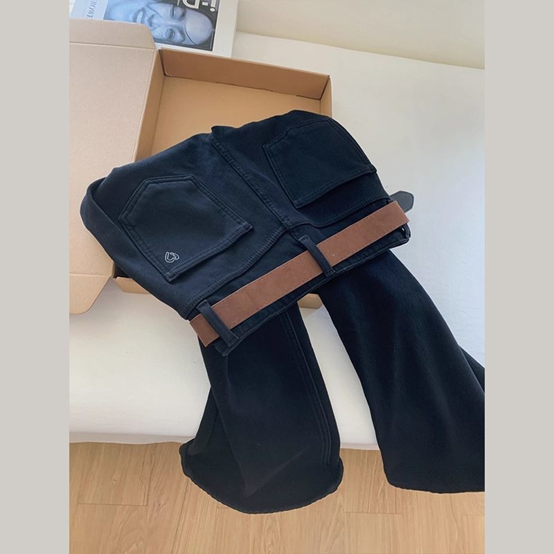 女童秋冬韩版牛仔直筒裤