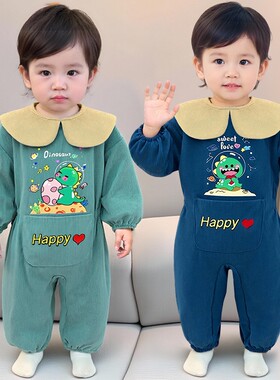 宝宝连体罩衣爬爬服宝宝