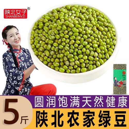 陕北绿豆新鲜颗粒农家新货大颗粒优质绿豆糕西米饱满发芽当季精选