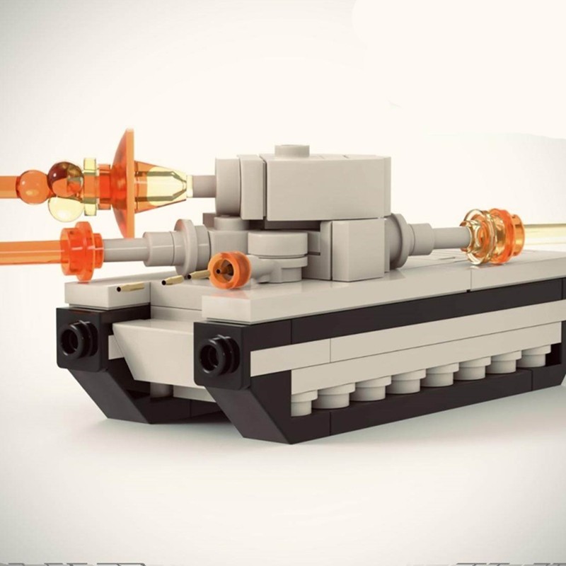 兼容乐高T-35重型坦克白色死神MOC积木军事玩具拼装模型适用乐高