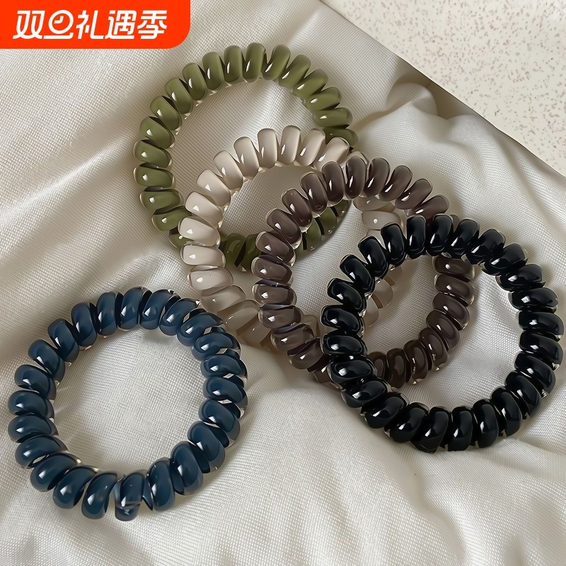 新款果冻儿童成人头绳不伤发电话线发绳马尾弹力耐用女好看手工