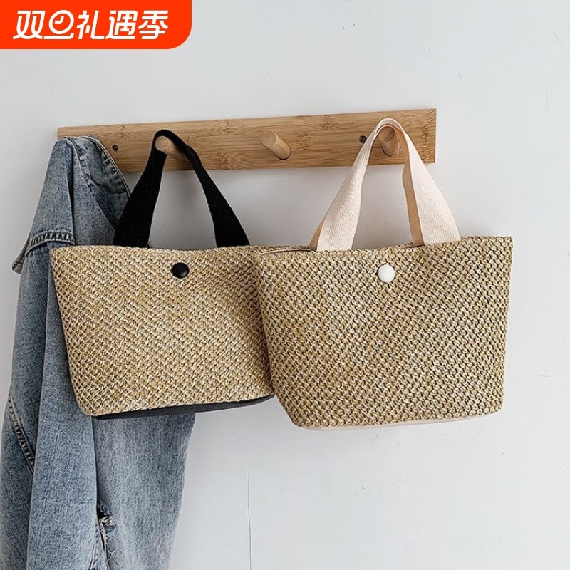 夏季个性草编包包女包2025潮流时尚大容量编织手提单肩大包