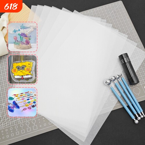 透明热缩片手工diy纸套装diy