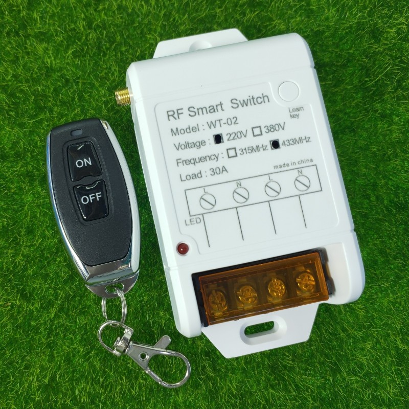 防水金属两键遥控220V一路大功率灯具电机水泵大棚抽水机控制开关