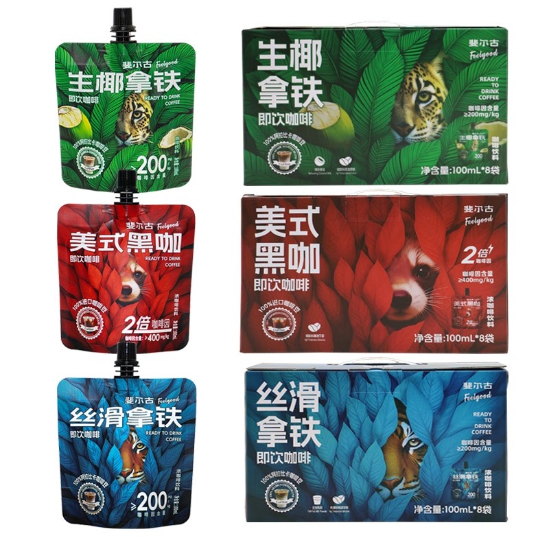 爽露爽斐尔古即饮咖啡美式黑咖丝滑拿铁生椰拿铁独立小包装奶咖