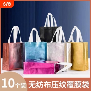 网红高档服装店无纺布手提装衣服外出手拎袋覆膜购物礼品袋子