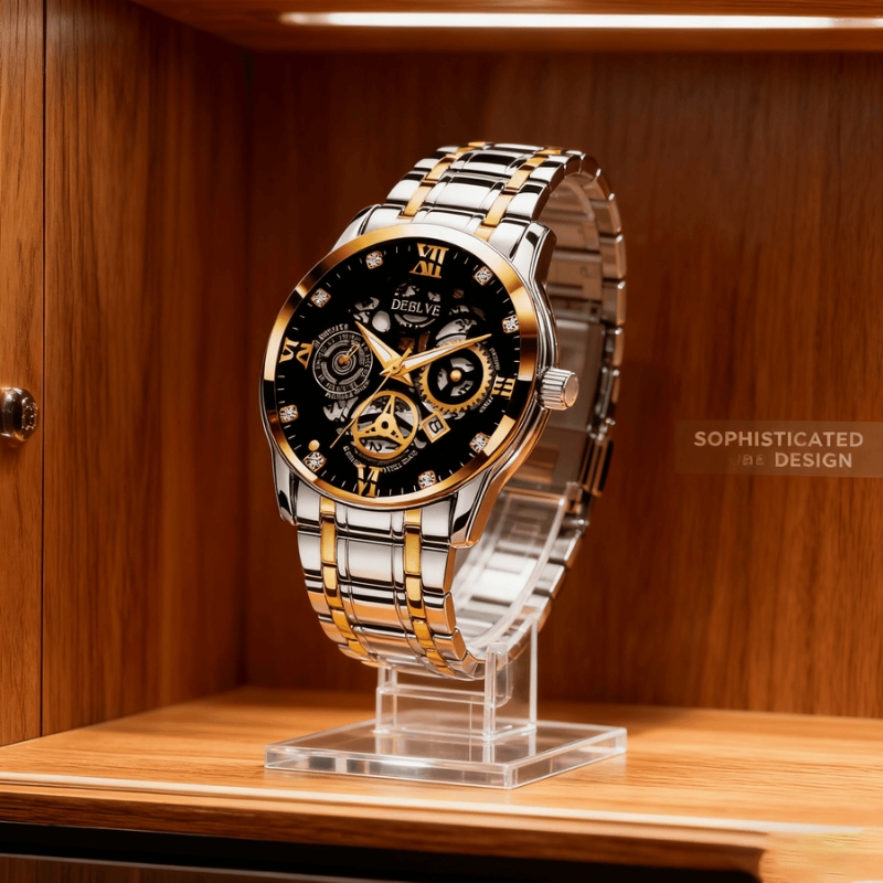 手表瑞士名表正品全自动机械风石英表商务高级感夜光防水时尚钢带