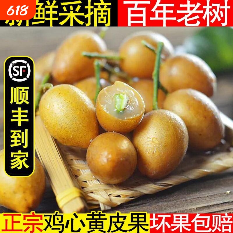 【顺丰锁鲜】鸡心贵妃黄皮果新鲜现摘时令鸡心贵妃黑黄皮酸甜水果