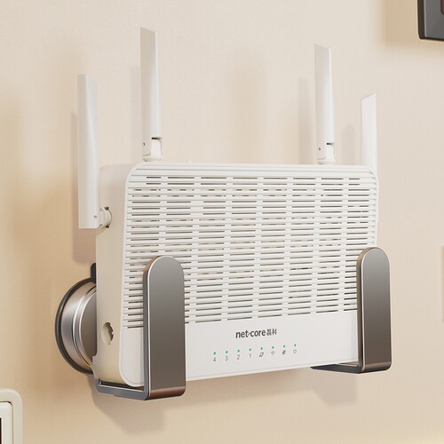 墙上路由器吸盘固定器挂钩免打孔无线wifi放置架墙上壁挂盒置物架