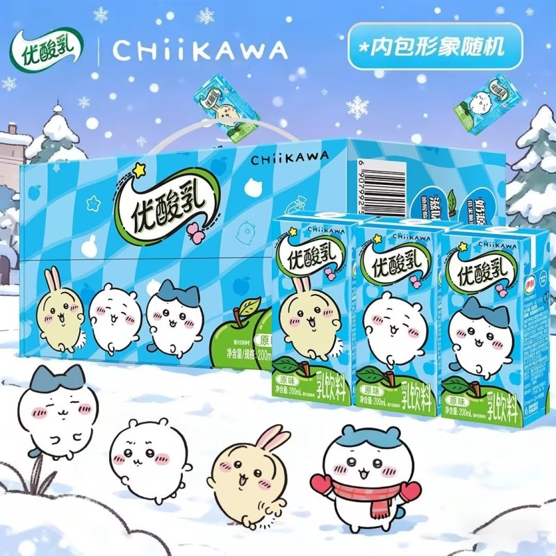 吉伊卡哇CHIIKAWA联名款伊利优酸乳原味200ml*12盒牛