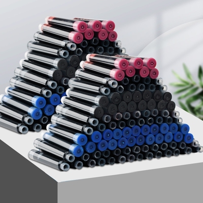 墨囊墨水胆纯蓝黑色红色小学生可替换墨囊3.4mm通用可替换三年级学生正姿练字钢笔专用