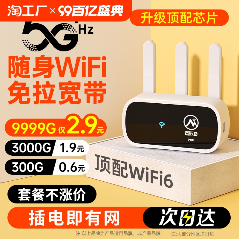 5g随身wifi2024新款移动无线wifi三网切换热点网络免插卡无限速wilf上网卡4G车载无限流量宿舍租房路由器便携