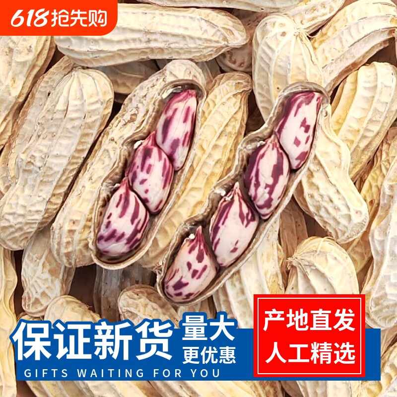 七彩花生2025年新云南特产旗舰店新鲜晒干带壳生熟花生米健康特色