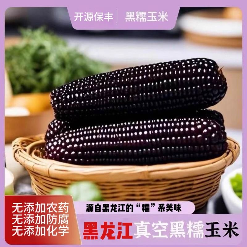 开源保丰10根装香甜软糯真空独立装黑糯玉米新鲜黑甜纯粗粮代餐
