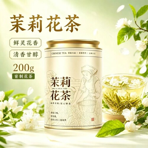 茉莉花茶新茶明前嫩芽层层窨制浓香型匠心制茶可送礼可自喝口粮茶