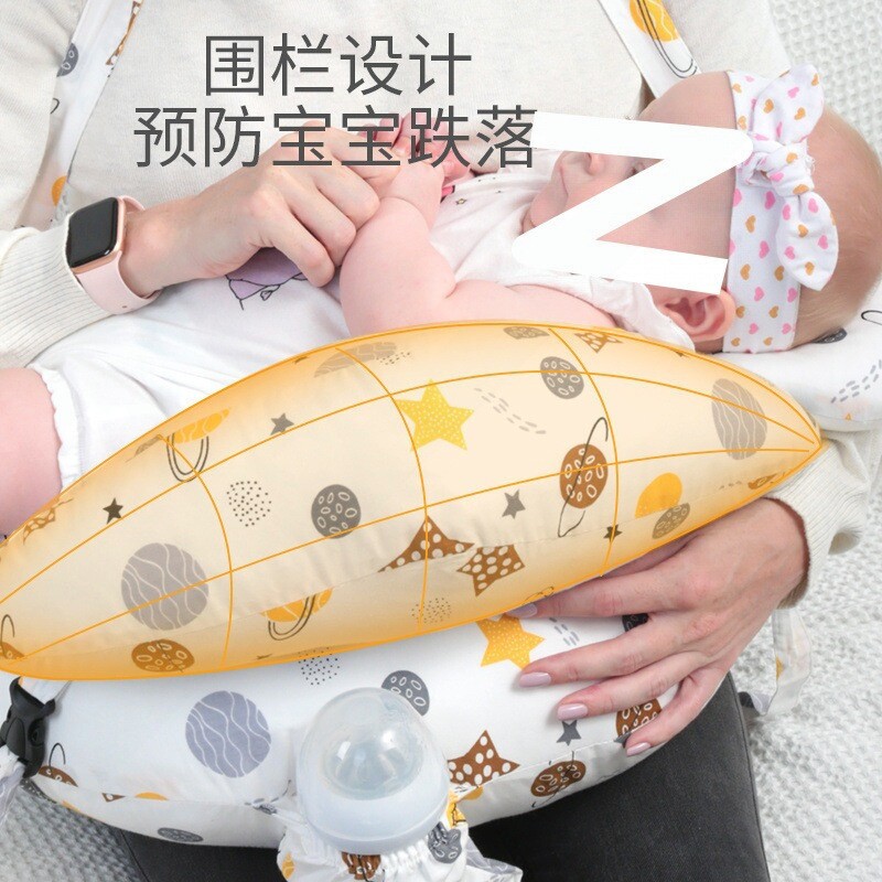 婴儿喂奶神器坐喂孕妇哺乳枕喂奶枕月亮抱枕套含芯孕妇靠枕批发