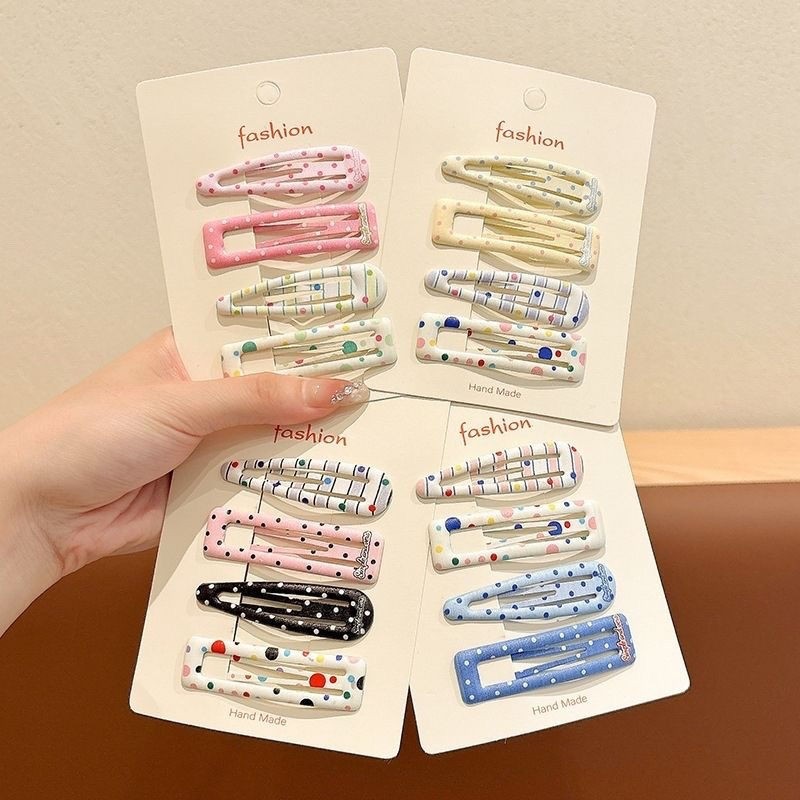 2025年夏季流行甜美风格通用刘海夹学生发夹抗氧化彩色线条糖果色