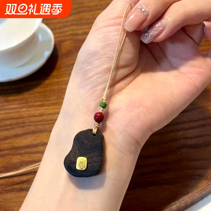 沉香木手机挂件文玩配饰包挂车挂钥匙扣佛珠饰品批发配件配饰diy