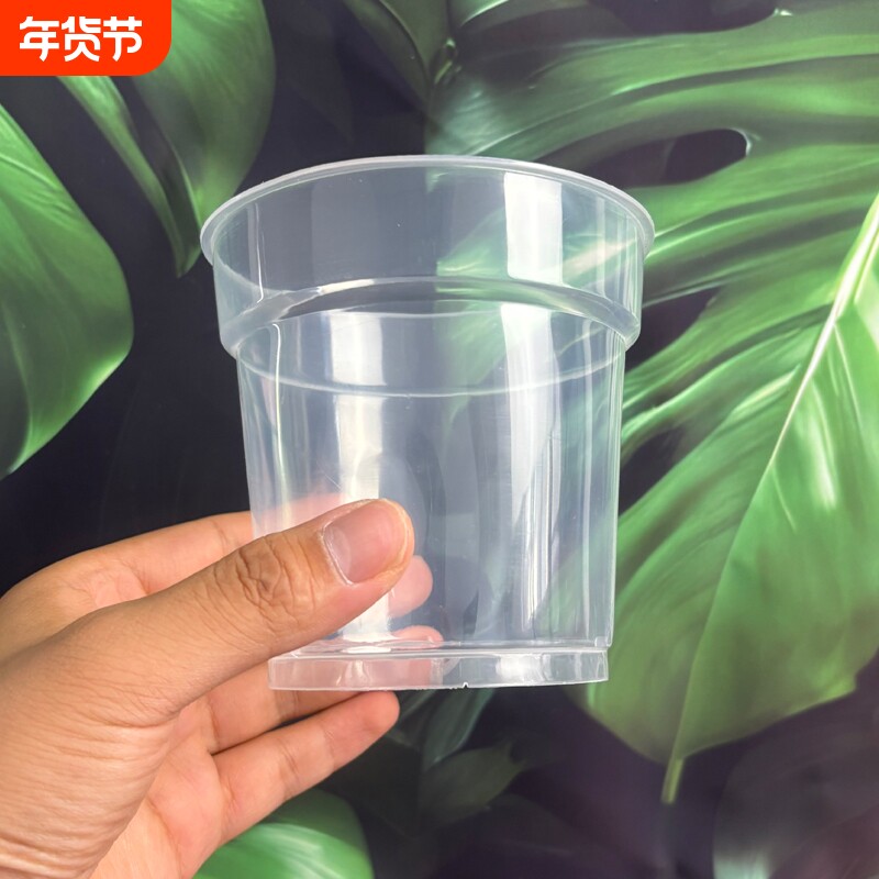 蝴蝶兰花专用石斛透明硬杯营养杯控根盆换盆烂根透气疏水育苗阳台