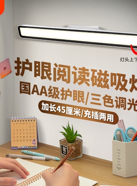 宿舍磁吸灯学习护眼台灯LED大学生床头夜灯充插两用卧室酷毙灯