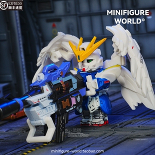 兼容乐高飞翼高达机甲强袭自由独角兽扎古报丧女妖第三方积木人仔